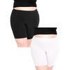 image:imageSTRETCH IS COMFORT Womens Plus Size Cotton Biker Shorts  Cotton  XLarge  7XBlackwhite
