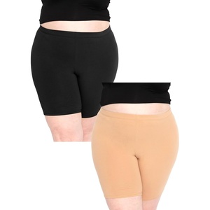 image:imageSTRETCH IS COMFORT Womens Plus Size Cotton Biker Shorts  Cotton  XLarge  7XBlackbeige