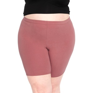 image:imageSTRETCH IS COMFORT Womens Plus Size Cotton Biker Shorts  Cotton  XLarge  7XDark Mauve