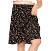 image:imageSTRETCH IS COMFORT Girls Knee to Midi Length Aline Skirt with Builtin Shorts or Leggings  Size 416Black Rose Vine