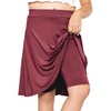 image:imageSTRETCH IS COMFORT Girls Knee to Midi Length Aline Skirt with Builtin Shorts or Leggings  Size 416Burgudy
