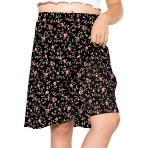 image:imageSTRETCH IS COMFORT Girls Knee to Midi Length Aline Skirt with Builtin Shorts or Leggings  Size 416Black Rose Vine