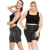 image:imageSTRETCH IS COMFORT Womens Biker Shorts Plus Size Cotton Spandex  Gym Work Out Sports Recreation Bike Running Shorts WomenBlack Cheetah