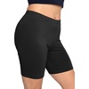 image:imageSTRETCH IS COMFORT Womens Biker Shorts Plus Size Cotton Spandex  Gym Work Out Sports Recreation Bike Running Shorts WomenBlackheather Gray