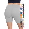 image:imageSTRETCH IS COMFORT Womens Biker Shorts Plus Size Cotton Spandex  Gym Work Out Sports Recreation Bike Running Shorts WomenBlackheather Gray