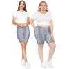 image:imageSTRETCH IS COMFORT Womens Biker Shorts Plus Size Cotton Spandex  Gym Work Out Sports Recreation Bike Running Shorts WomenBoho Chakra Blue