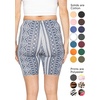 image:imageSTRETCH IS COMFORT Womens Biker Shorts Plus Size Cotton Spandex  Gym Work Out Sports Recreation Bike Running Shorts WomenBoho Chakra Blue