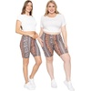 image:imageSTRETCH IS COMFORT Womens Biker Shorts Plus Size Cotton Spandex  Gym Work Out Sports Recreation Bike Running Shorts WomenBoho Natural Floral