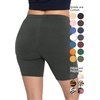 image:imageSTRETCH IS COMFORT Womens Biker Shorts Plus Size Cotton Spandex  Gym Work Out Sports Recreation Bike Running Shorts WomenCharcoal Gray