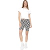image:imageSTRETCH IS COMFORT Womens Biker Shorts Plus Size Cotton Spandex  Gym Work Out Sports Recreation Bike Running Shorts WomenCheckered Black and White