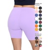 image:imageSTRETCH IS COMFORT Womens Biker Shorts Plus Size Cotton Spandex  Gym Work Out Sports Recreation Bike Running Shorts WomenLavender