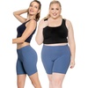 image:imageSTRETCH IS COMFORT Womens Biker Shorts Plus Size Cotton Spandex  Gym Work Out Sports Recreation Bike Running Shorts WomenLight Navy