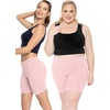 image:imageSTRETCH IS COMFORT Womens Biker Shorts Plus Size Cotton Spandex  Gym Work Out Sports Recreation Bike Running Shorts WomenLight Pink