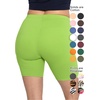 image:imageSTRETCH IS COMFORT Womens Biker Shorts Plus Size Cotton Spandex  Gym Work Out Sports Recreation Bike Running Shorts WomenLime Green