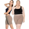 image:imageSTRETCH IS COMFORT Womens Biker Shorts Plus Size Cotton Spandex  Gym Work Out Sports Recreation Bike Running Shorts WomenMocha