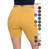 image:imageSTRETCH IS COMFORT Womens Biker Shorts Plus Size Cotton Spandex  Gym Work Out Sports Recreation Bike Running Shorts WomenMustard Yellow