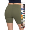 image:imageSTRETCH IS COMFORT Womens Biker Shorts Plus Size Cotton Spandex  Gym Work Out Sports Recreation Bike Running Shorts WomenOlive Green