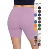 image:imageSTRETCH IS COMFORT Womens Biker Shorts Plus Size Cotton Spandex  Gym Work Out Sports Recreation Bike Running Shorts WomenOrchid Purple