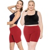 image:imageSTRETCH IS COMFORT Womens Biker Shorts Plus Size Cotton Spandex  Gym Work Out Sports Recreation Bike Running Shorts WomenRed