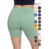 image:imageSTRETCH IS COMFORT Womens Biker Shorts Plus Size Cotton Spandex  Gym Work Out Sports Recreation Bike Running Shorts WomenSage Green