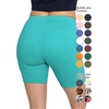 image:imageSTRETCH IS COMFORT Womens Biker Shorts Plus Size Cotton Spandex  Gym Work Out Sports Recreation Bike Running Shorts WomenTurquoise
