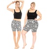image:imageSTRETCH IS COMFORT Womens Biker Shorts Plus Size Cotton Spandex  Gym Work Out Sports Recreation Bike Running Shorts WomenZebra