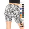 image:imageSTRETCH IS COMFORT Womens Biker Shorts Plus Size Cotton Spandex  Gym Work Out Sports Recreation Bike Running Shorts WomenZebra