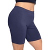 image:imageSTRETCH IS COMFORT Womens Biker Shorts Plus Size Cotton Spandex  Gym Work Out Sports Recreation Bike Running Shorts WomenNavy Blue