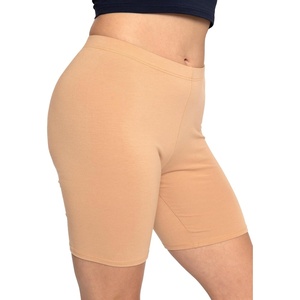 image:imageSTRETCH IS COMFORT Womens Biker Shorts Plus Size Cotton Spandex  Gym Work Out Sports Recreation Bike Running Shorts WomenBeige