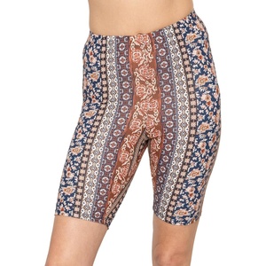 image:imageSTRETCH IS COMFORT Womens Biker Shorts Plus Size Cotton Spandex  Gym Work Out Sports Recreation Bike Running Shorts WomenBoho Natural Floral