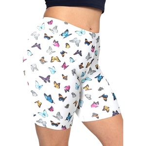 image:imageSTRETCH IS COMFORT Womens Biker Shorts Plus Size Cotton Spandex  Gym Work Out Sports Recreation Bike Running Shorts WomenButterfly