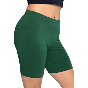 image:imageSTRETCH IS COMFORT Womens Biker Shorts Plus Size Cotton Spandex  Gym Work Out Sports Recreation Bike Running Shorts WomenHunter Green