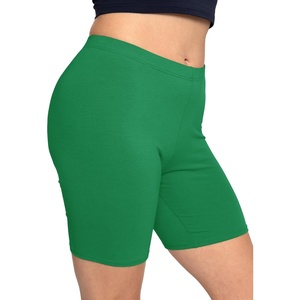 image:imageSTRETCH IS COMFORT Womens Biker Shorts Plus Size Cotton Spandex  Gym Work Out Sports Recreation Bike Running Shorts WomenKelly Green