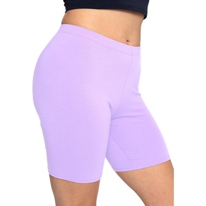image:imageSTRETCH IS COMFORT Womens Biker Shorts Plus Size Cotton Spandex  Gym Work Out Sports Recreation Bike Running Shorts WomenLavender