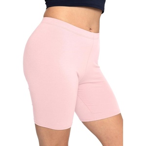 image:imageSTRETCH IS COMFORT Womens Biker Shorts Plus Size Cotton Spandex  Gym Work Out Sports Recreation Bike Running Shorts WomenLight Pink