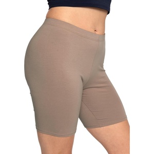 image:imageSTRETCH IS COMFORT Womens Biker Shorts Plus Size Cotton Spandex  Gym Work Out Sports Recreation Bike Running Shorts WomenMocha
