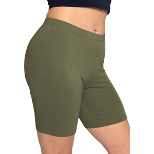 image:imageSTRETCH IS COMFORT Womens Biker Shorts Plus Size Cotton Spandex  Gym Work Out Sports Recreation Bike Running Shorts WomenOlive Green