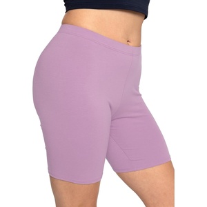 image:imageSTRETCH IS COMFORT Womens Biker Shorts Plus Size Cotton Spandex  Gym Work Out Sports Recreation Bike Running Shorts WomenOrchid Purple