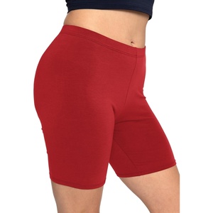 image:imageSTRETCH IS COMFORT Womens Biker Shorts Plus Size Cotton Spandex  Gym Work Out Sports Recreation Bike Running Shorts WomenRed