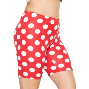 image:imageSTRETCH IS COMFORT Womens Biker Shorts Plus Size Cotton Spandex  Gym Work Out Sports Recreation Bike Running Shorts WomenRed White Polkadot