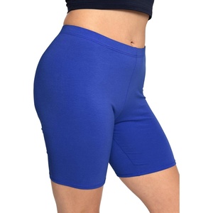 image:imageSTRETCH IS COMFORT Womens Biker Shorts Plus Size Cotton Spandex  Gym Work Out Sports Recreation Bike Running Shorts WomenRoyal Blue