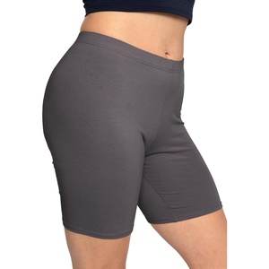 image:imageSTRETCH IS COMFORT Womens Biker Shorts Plus Size Cotton Spandex  Gym Work Out Sports Recreation Bike Running Shorts WomenStone Gray