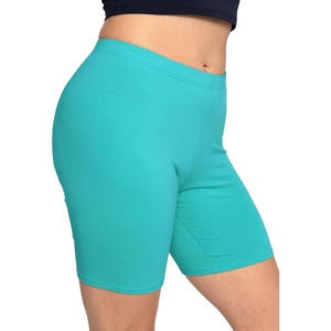 image:imageSTRETCH IS COMFORT Womens Biker Shorts Plus Size Cotton Spandex  Gym Work Out Sports Recreation Bike Running Shorts WomenTurquoise