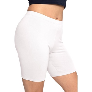 image:imageSTRETCH IS COMFORT Womens Biker Shorts Plus Size Cotton Spandex  Gym Work Out Sports Recreation Bike Running Shorts WomenWhite