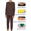 image:imageSTRETCH IS COMFORT Boys Thermal Set Long Sleeve Top with Jogger Pants  Crew Neck or Hoodie  Thermal Underwear For Kids SetKelly Green