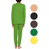 image:imageSTRETCH IS COMFORT Boys Thermal Set Long Sleeve Top with Jogger Pants  Crew Neck or Hoodie  Thermal Underwear For Kids SetLime Green