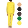 image:imageSTRETCH IS COMFORT Boys Thermal Set Long Sleeve Top with Jogger Pants  Crew Neck or Hoodie  Thermal Underwear For Kids SetYellow