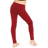 image:imageSTRETCH IS COMFORT Girls Cotton Leggings Kids Toddler Footless Pants 216  Soft durable pullon fit elastic waistband school play active days under dresses easy care washable everyday layeringRed