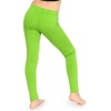 image:imageSTRETCH IS COMFORT Girls Cotton Leggings Kids Toddler Footless Pants 216  Soft durable pullon fit elastic waistband school play active days under dresses easy care washable everyday layeringLime Green