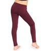 image:imageSTRETCH IS COMFORT Girls Cotton Leggings Kids Toddler Footless Pants 216  Soft durable pullon fit elastic waistband school play active days under dresses easy care washable everyday layeringBurgundy